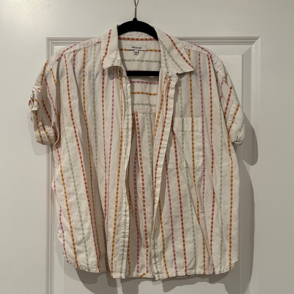Madewell Striped Short Sleeve Shirt